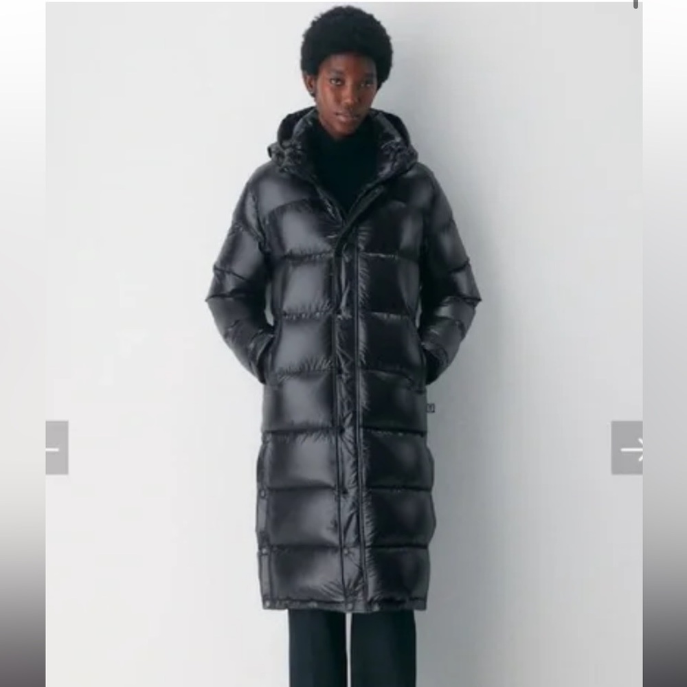 The Super Puff Long Jacket - Hi Gloss Black